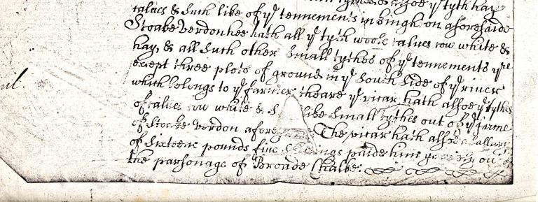 Vicarage tithes 1673 3