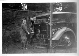 1934 Bentley with Axel and Tom in about 1953