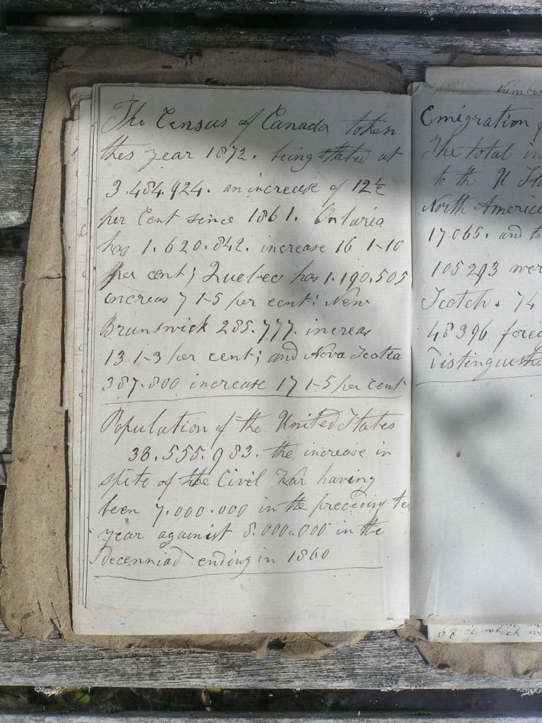 Burrough Diary: Canada and USA Census 1872