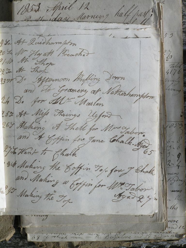 Thomas Burrough's Work Diary 1832 page 11