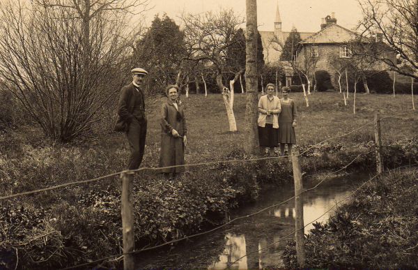 Hedley and Nellie Burrough at Barn Orchard  about 1930