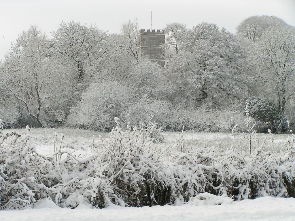 Church in snow on  on 18th December 2010