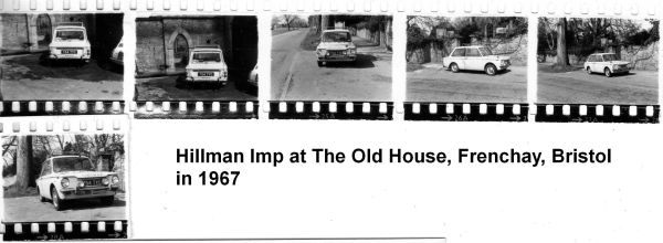 Hillman Imp at The Old House, Frenchay in 1967