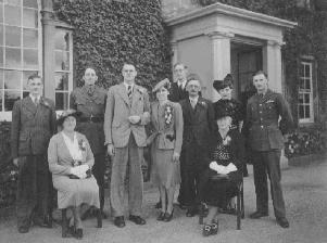 John Dennett B with Thomas Hedley Bruce B to his right with Caroline Rosina sitting left at Frenchay House