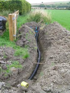 Water main and electrical duct on 2nd August 2009