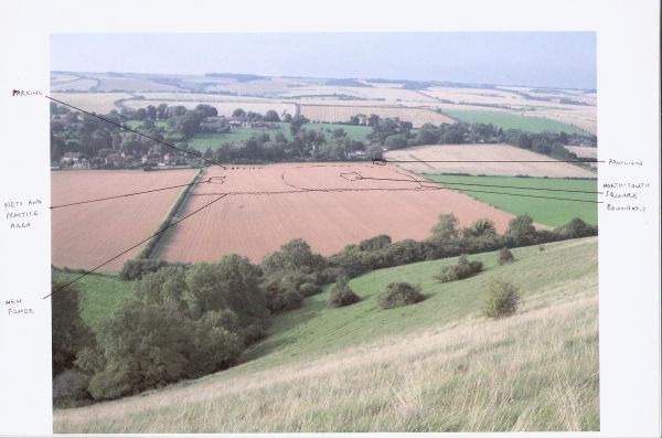 Butt's Field, Bowerchalke from Marleycombe Hill